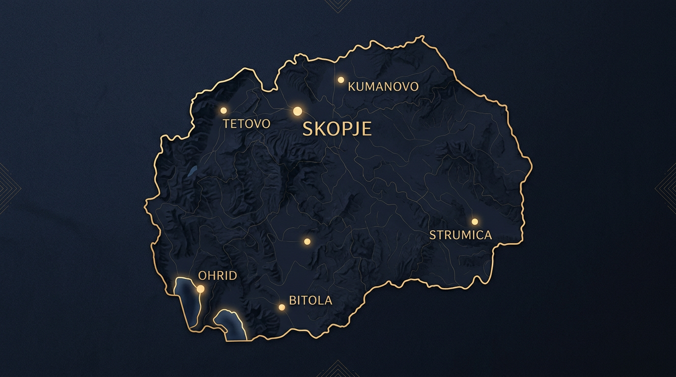 Map of North Macedonia